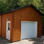 garage revêtement de bois